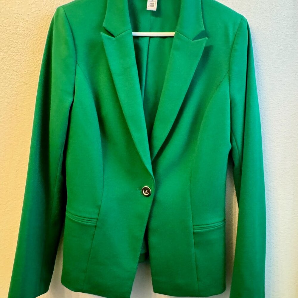 WHBM Green Women's Blazer Sz 10